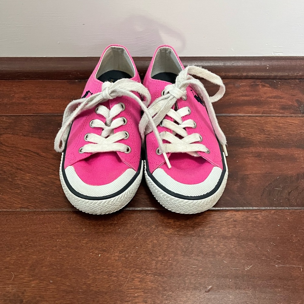 Cute size 11 Ralph Lauren pink tennis shoes.